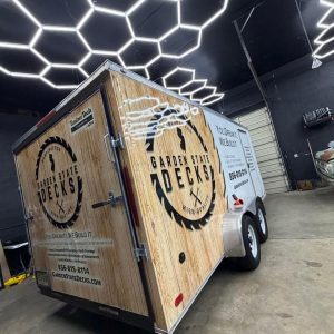 Trailer side back under lights